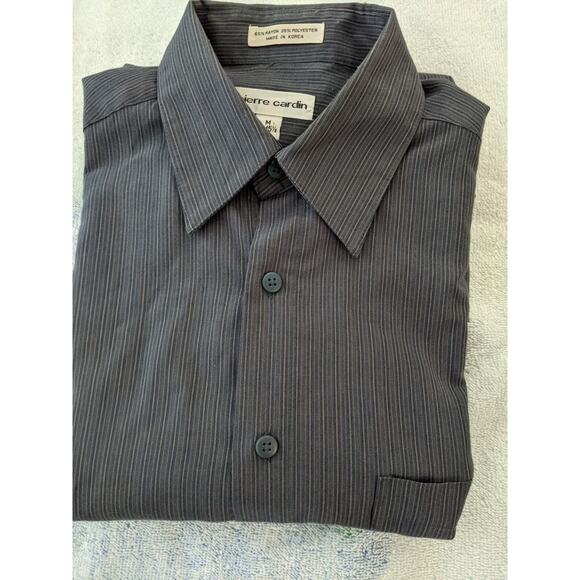 Pierre Cardin Men's Cotton Blend Dress Casual Shirt - Size Small 15-15.5 Gray - Picture 2 of 6